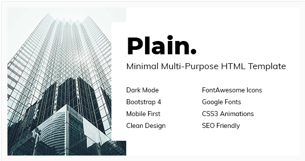 Plain - Minimal Multi-Purpose HTML Template Nulled