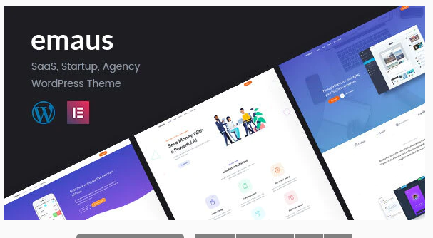 Emaus | SaaS App and Startup WordPress Theme Nulled