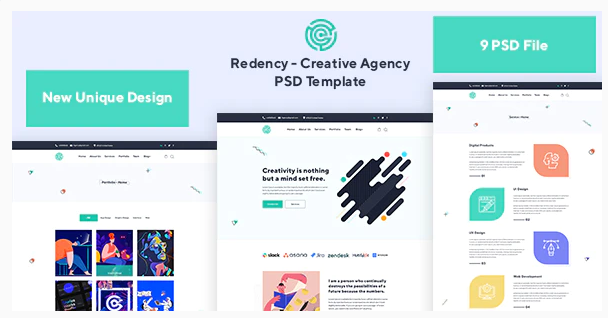 Redency - Creative Agency PSD Template Nulled