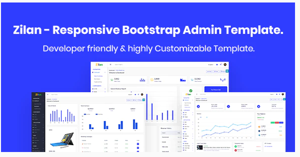 Zilan - Bootstrap Admin & Dashboard Template Nulled