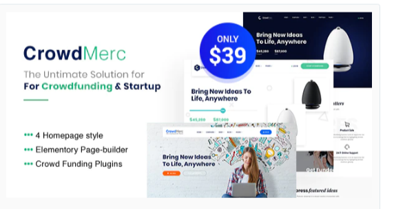 You are downloading Crowdmerc - Crowdfunding Startup Fundraising WordPress Theme Nulled whose current version has been getting more updates nowadays
